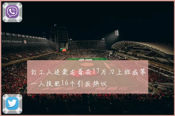 打工人逆袭龙哥花17万刀上班成第一人技犯16个引发热议
